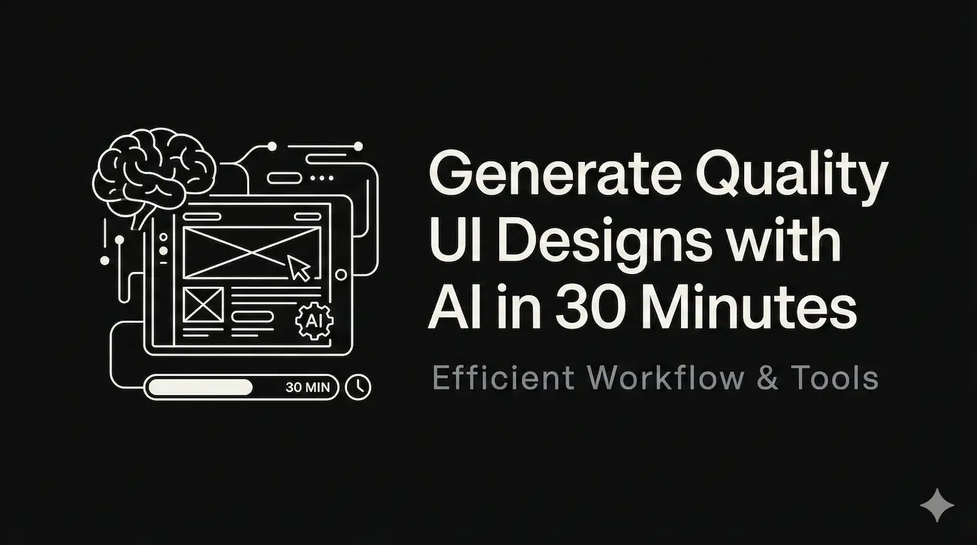 How I Generate Quality UI Designs with AI in 30 Minutes