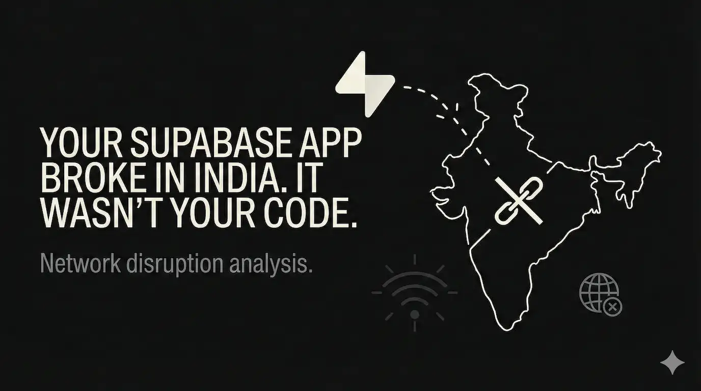 Your Supabase App Broke in India. It Wasn't Your Code.